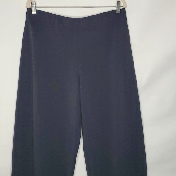 Eileen Fisher Wool Blend Hi-Rise Pants Size L Gray Stretch Pull-on Career - Picture 3 of 13